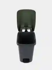 Зелёный хаки мусорный бак с педалью