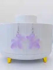 Серьги светящиеся собака фиолетовый