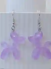 Серьги светящиеся собака фиолетовый