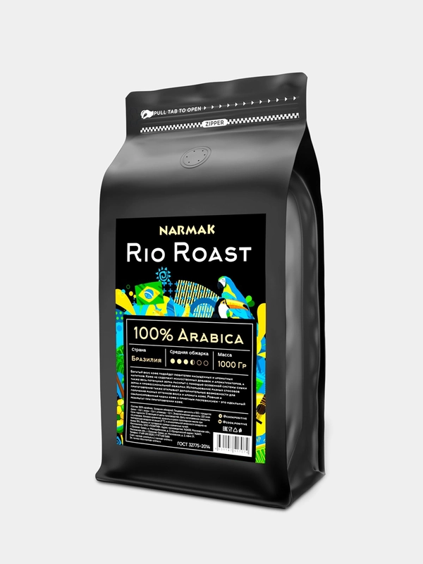 Кофе в зернах Narmak RIO ROAST, арабика, 1000 г