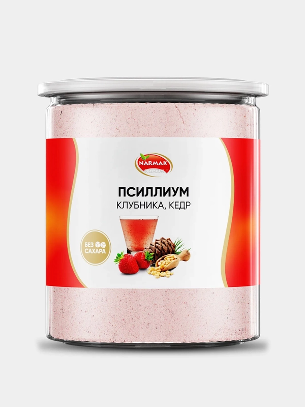 Псиллиум кисель Narmak, со вкусом клубники и кедра, 300 г