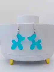 Серьги светящиеся собака голубой