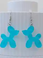 Серьги светящиеся собака голубой