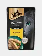 Влажный корм для кошек SHEBA "Нежный паштет в желе с курицей", 28 штук по 75 г