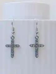 Серьги женские крест серебро