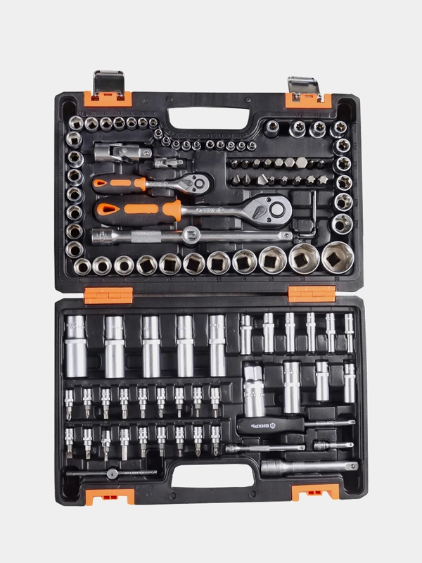 Набор инструментов Вихрь, 1/2", 1/4", CrV, в кейсе, 108 предметов