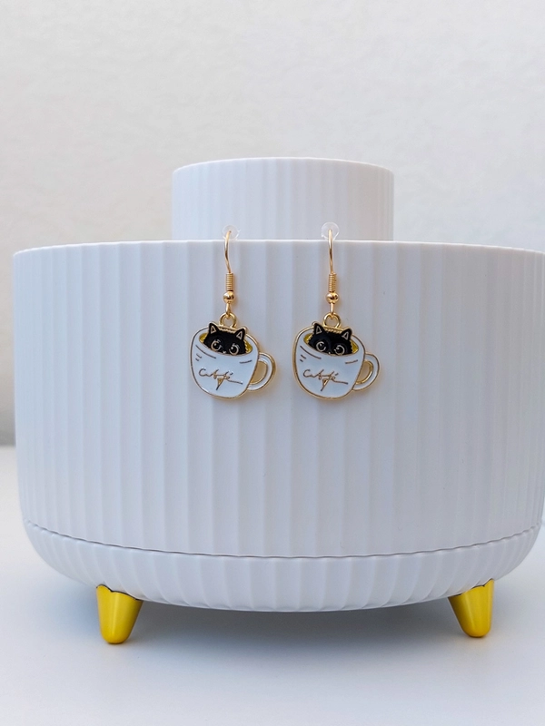 Серьги женские кошка