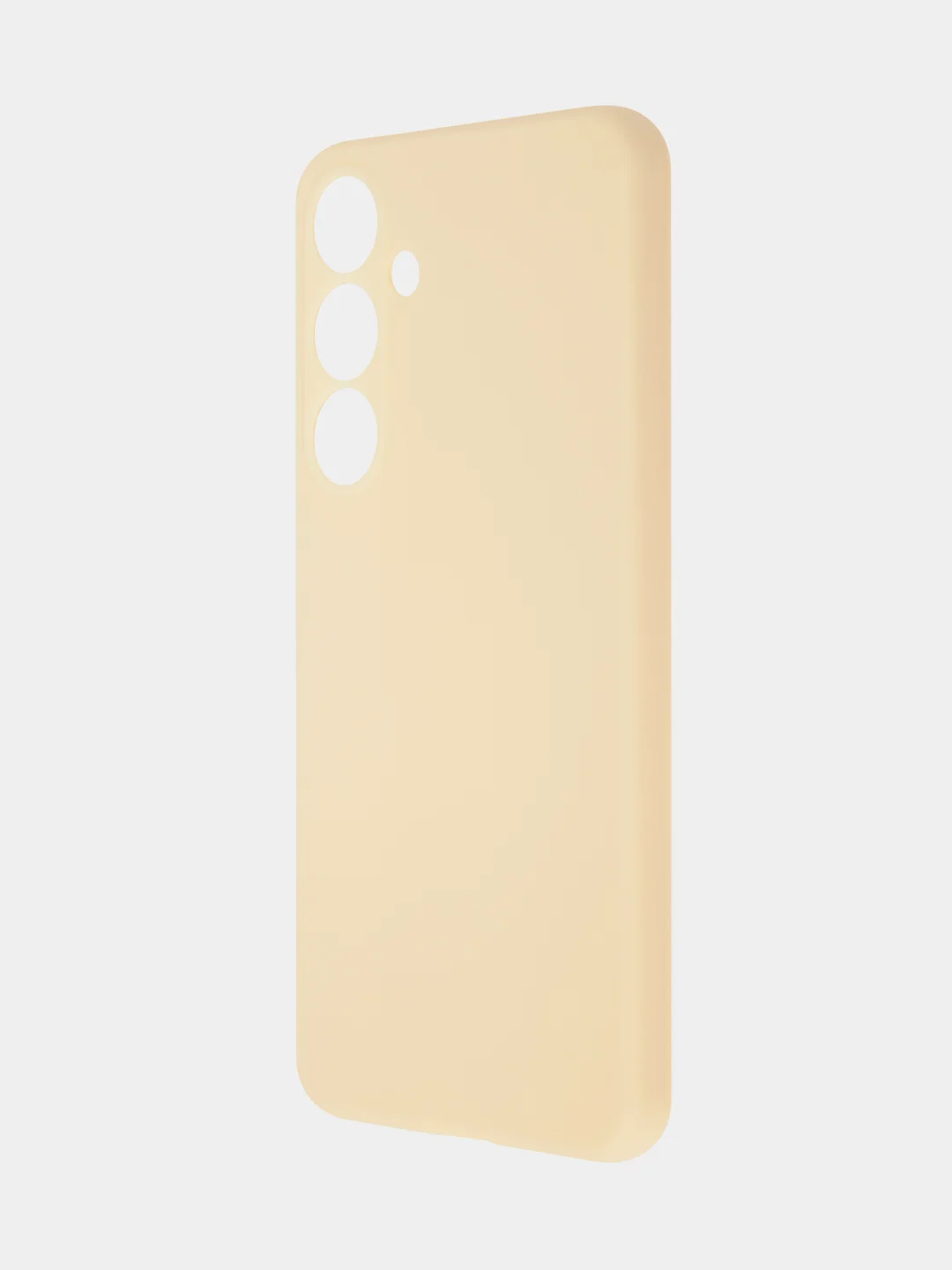 Светло-жёлтый чехол для Samsung Galaxy S24/S24 Plus/S24 Ultra силиконовый BROSCORP матовый / прозрачный