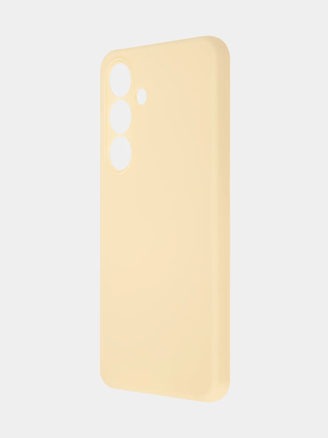 Светло-жёлтый чехол для Samsung Galaxy S24/S24 Plus/S24 Ultra силиконовый BROSCORP матовый / прозрачный