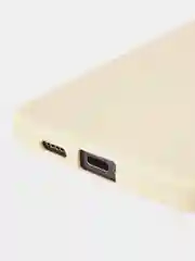 Светло-жёлтый чехол для Samsung Galaxy S24/S24 Plus/S24 Ultra силиконовый BROSCORP матовый / прозрачный