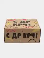 Голубой подарочная крафтовая коробка