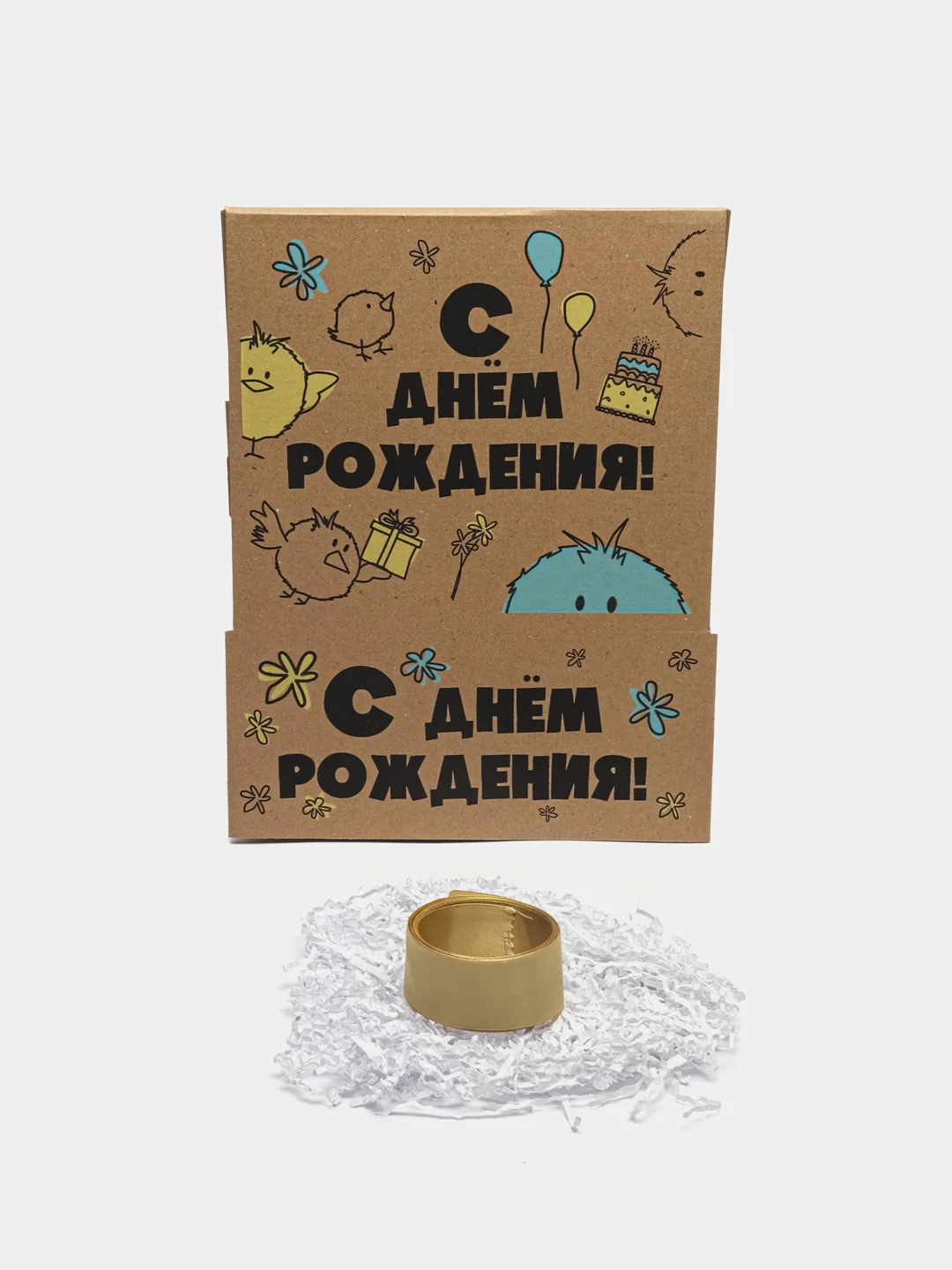 Розовый подарочная коробка для упаковки крафтовая с наполнителем