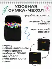 Набор маркеров для рисования, творчества, двусторонние, фломастеры для скетчинга для детей