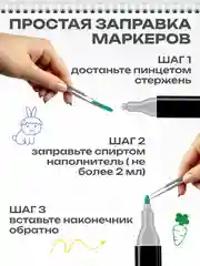 Набор маркеров для рисования, творчества, двусторонние, фломастеры для скетчинга для детей