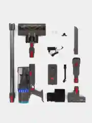 Серебряный вертикальный беспроводной ручной пылесос V15 GM Detect Absolute Extra