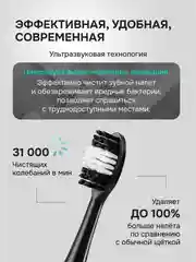 Черный электрическая зубная щетка и скалер, 2 в 1