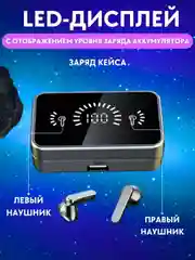 Беспроводные наушники вкладыши, bluetooth наушники игровые с микрофоном и power bank