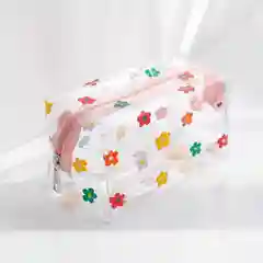 Красный косметичка женская, дорожная, прозрачная, косметичка органайзер на молнии