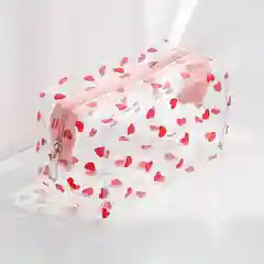 Красный косметичка женская, дорожная, прозрачная, косметичка органайзер на молнии