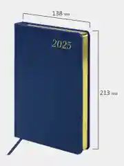 Ежедневник датированный 2025 Brauberg, планер планинг записная книжка А5, под кожу