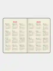 Ежедневник датированный 2025 Brauberg, планер планинг записная книжка А5, под кожу