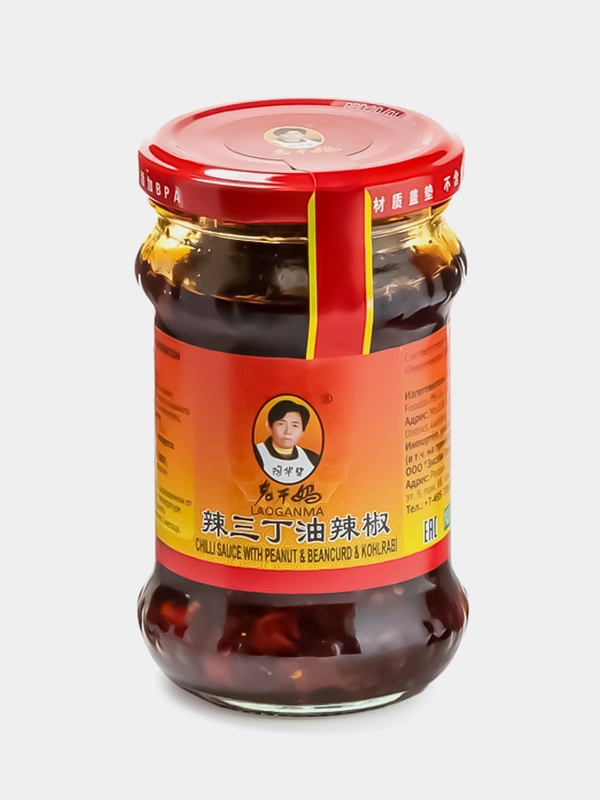 Острый соус с кольраби и арахисом Lao Gan Ma, 210 г