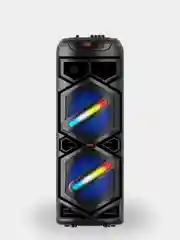 Серый меланж колонка Bluetooth с LED-подсветкой ZQS 40Вт (USB/SD/AUX/FM) + микрофон/пульт