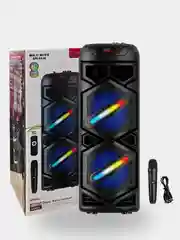 Серый меланж колонка Bluetooth с LED-подсветкой ZQS 40Вт (USB/SD/AUX/FM) + микрофон/пульт