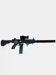 Синий меланж nerf винтовка М416, автоматическая стрельба, вылет гильз