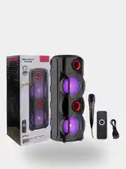 Угольный колонка Bluetooth с LED-подсветкой ZQS 40Вт (USB/SD/AUX/FM) + микрофон/пульт