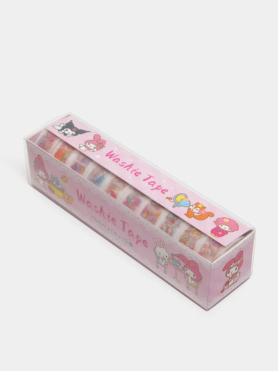 Хаки стикерпак, стикеры Hello Kitty, наклейки "Куроми", декоративный скотч для скрапбукинга