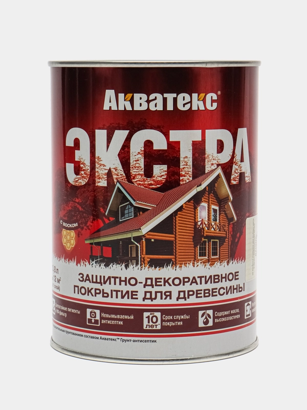 Акватекс Экстра, пропитка по дереву, цвет Ваниль, 0,8 л