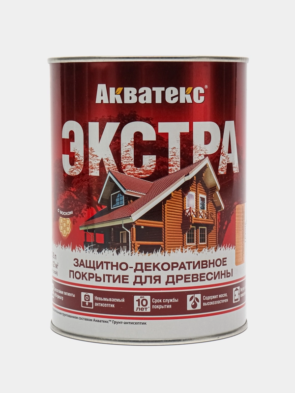 Акватекс Экстра, пропитка по дереву, цвет Груша, 0,8 л