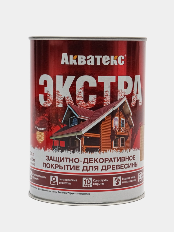 Акватекс Экстра, пропитка по дереву, цвет Дуб, 0,8 л