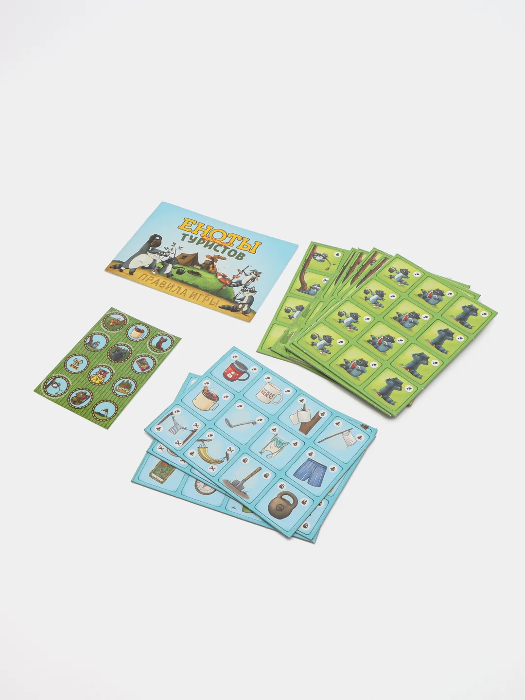 Еноты против Туристов - семейная развивающая настольная игра мемо