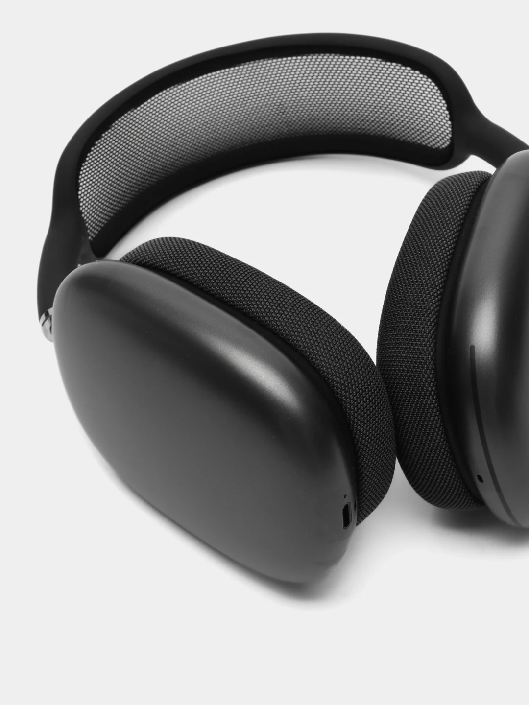 Черный беспроводные наушники AirP Max, анимация при подключении, шумоподавление-прозрачность