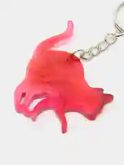 Розовый брелок "Кошка" из эпоксидной смолы, ручная работа