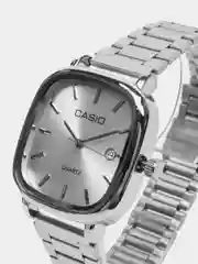 Серебряный наручные часы Casio с кварцевым механизмом, унисекс