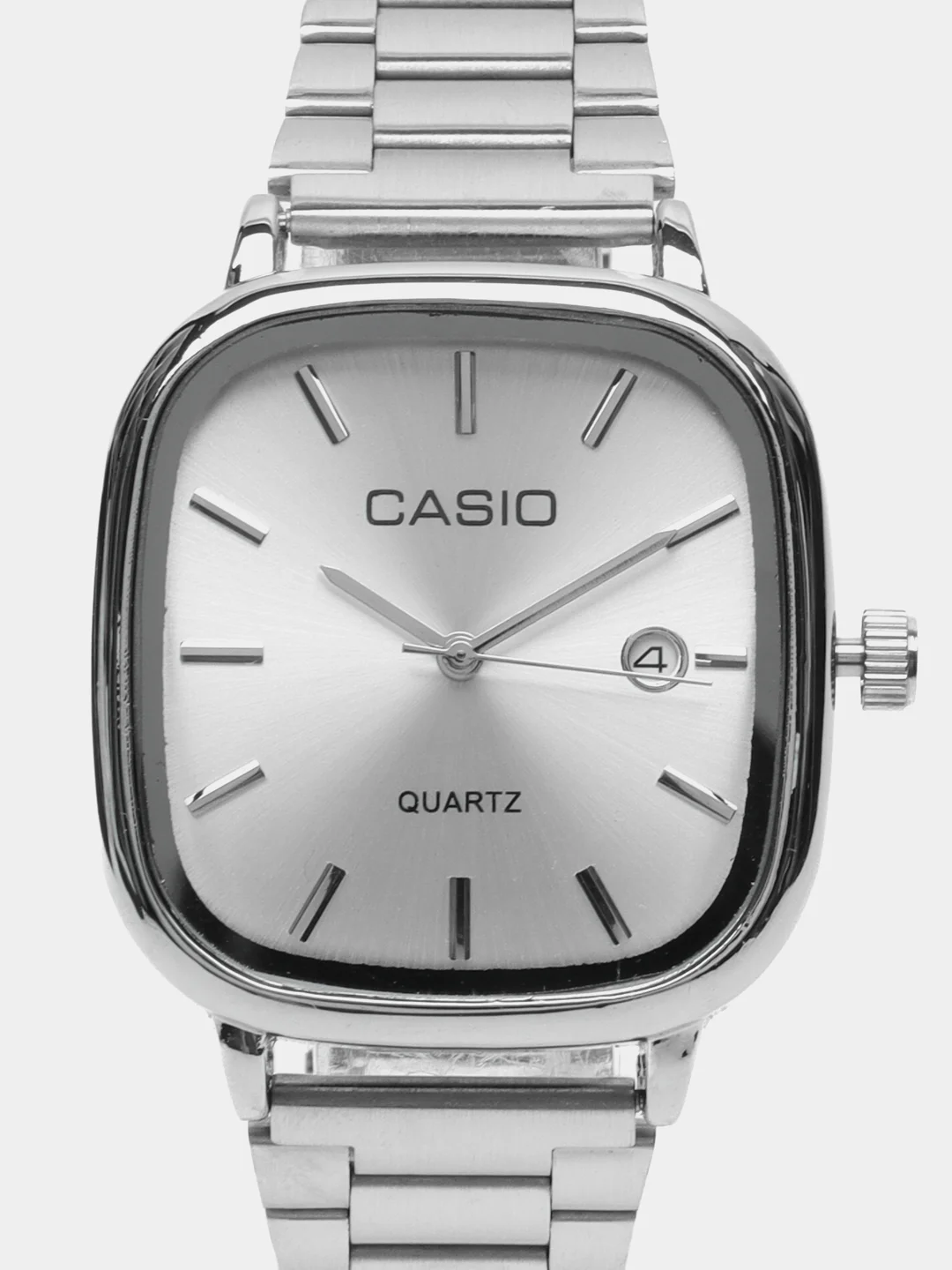 Серебряный наручные часы Casio с кварцевым механизмом, унисекс