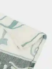 Зеленый плед флисовый 180/200 см