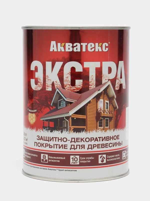 Акватекс Экстра, пропитка по дереву, цвет Белый, 0,8 л
