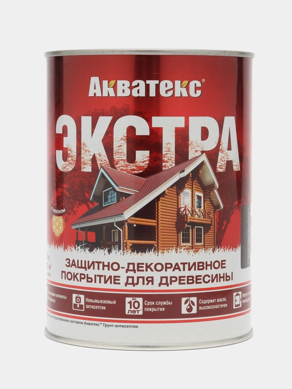 Акватекс Экстра, пропитка по дереву, цвет Палисандр, 0,8 л