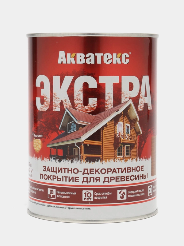Акватекс Экстра, пропитка по дереву, цвет Тик, 0,8 л