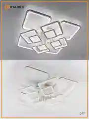 Управляемая светодиодная  потолочная люстра с пультом Estares TETRA twist 180W, до 25 кв.м