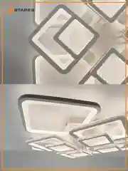 Управляемая светодиодная  потолочная люстра с пультом Estares TETRA twist 180W, до 25 кв.м