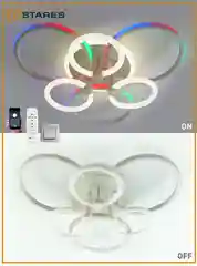 Управляемая светодиодная потолочная люстра с пультом Estares CARNAVAL RGB 50W+30W,до15кв.м