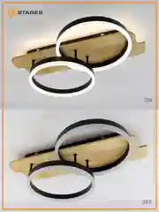 Управляемая светодиодная  потолочная люстра с пультом  Estares WOODY LOFT 80W до 20 кв.м