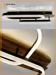 Управляемая светодиодная  потолочная люстра с пультом  Estares WOODY LOFT 95W до 25 кв.м