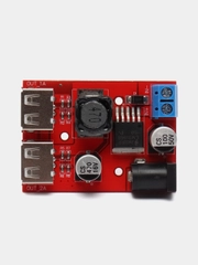 Понижающий DC-DC модуль 3А USB 2 выхода (вход 6-40V) тип 1