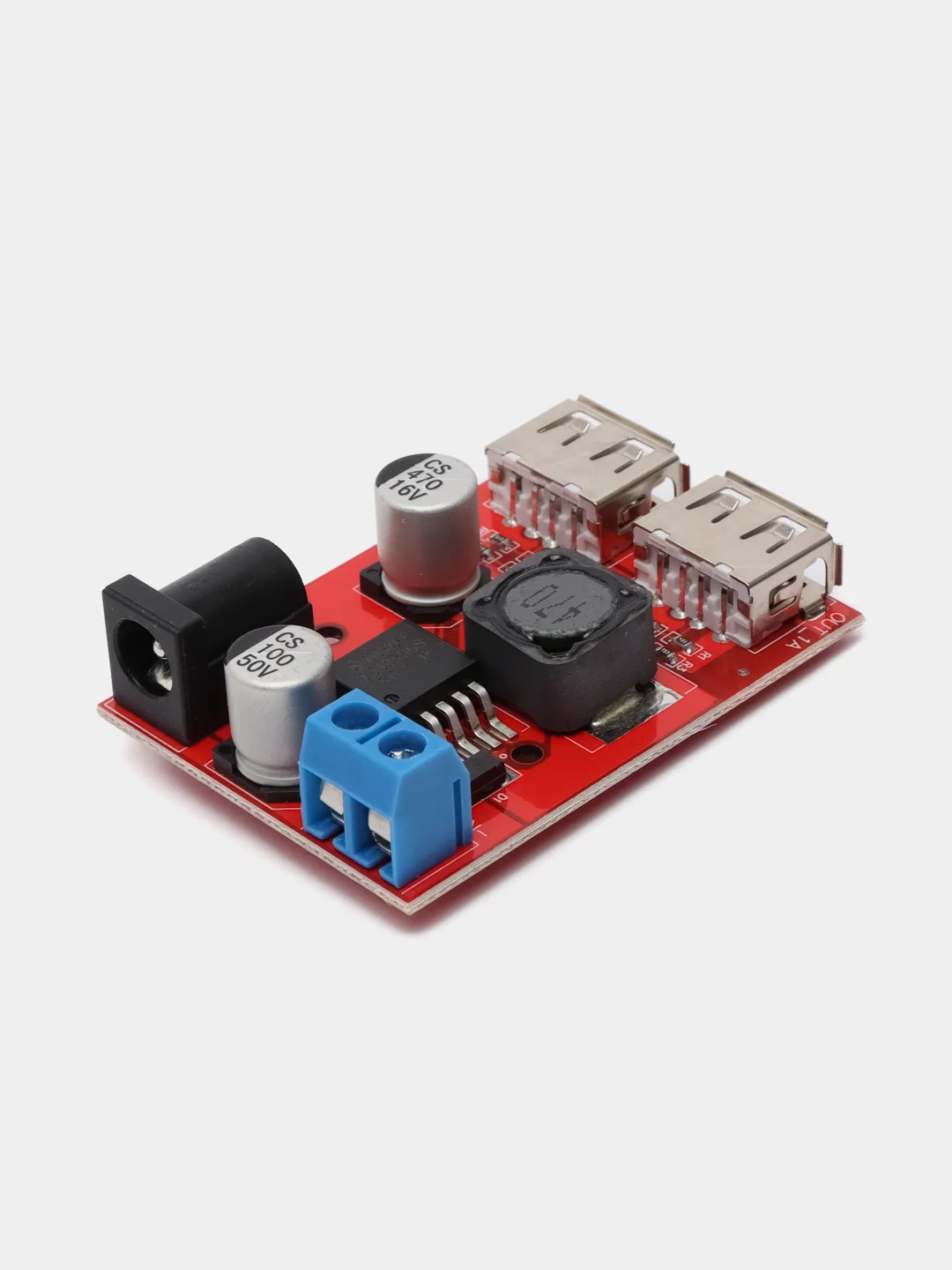 Понижающий DC-DC модуль 3А USB 2 выхода (вход 6-40V) тип 1